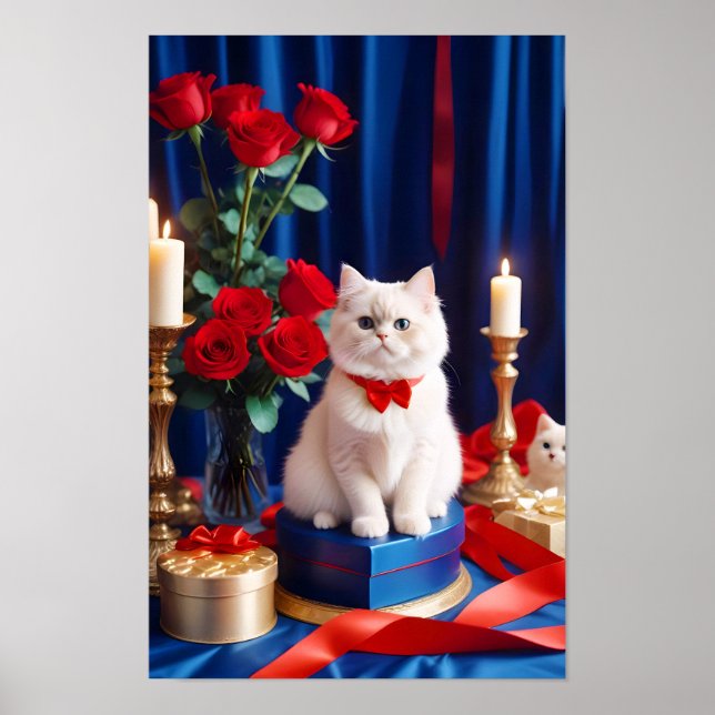 Kitten Love Tender Romantic Beautiful Gift Poster (Front)
