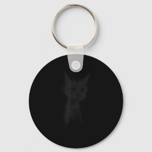 Kitten Lover Abstract Scribble Art Cute Cat Cat  Key Ring