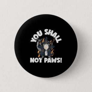 Kitten Meow Parody Movie Funny Cat Wizard You Shal 6 Cm Round Badge