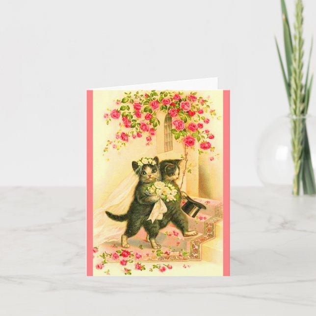 kitten newlyweds invitation (Front)