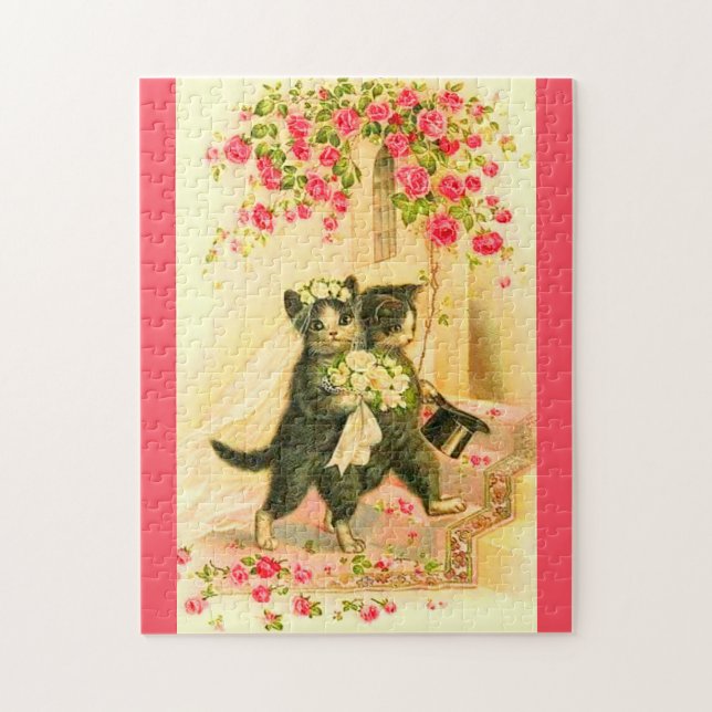 kitten newlyweds jigsaw puzzle (Vertical)