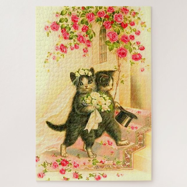 kitten newlyweds jigsaw puzzle (Vertical)