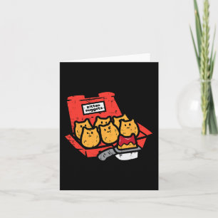 Kitten Nuggets Cute Fast Food Cat Food Lover Girls Card