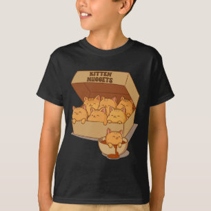 Kitten Nuggets Cute Food Pun Cat Lover Chicken Nug T-Shirt