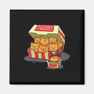 Kitten Nuggets Food Pun Cat Lover Gift Chicken Nug Magnet