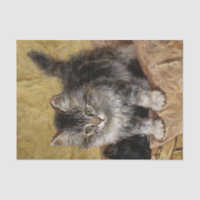 Kitten Painting Henriette Ronner-Knip (1821-1909) Tissue Paper (Front)