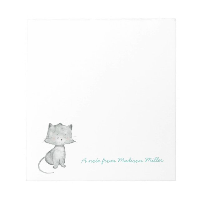 Kitten Personalised Notepad (Front)