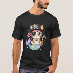Kitten Pet Owner Pirate Mermaid Cats Lover Men Wom T-Shirt
