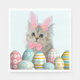 Kitten Photo Bunny Ears Napkin