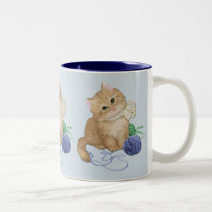 Kitten Play Two-Tone Coffee Mug