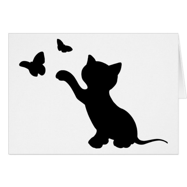 KITTEN PLAYING WITH BUTTERFLIES (Front Horizontal)