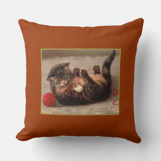 Kitten Playtime Cushion (Front)