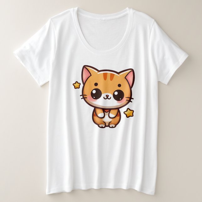 Kitten Plus Size T-Shirt (Design Front)