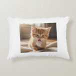 Kitten print Pillow<br><div class="desc">Fabric: Brushed Polyester Make a statement without having to say a word when you accent your home with fully customizable pillows. Made from high quality spun polyester, these soft pillows look great with your personalized designs, quotes monograms, and photos. The perfect complement to your living room, bedroom, and even entryways,...</div>