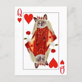 Kitten Queen of Hearts Postcard