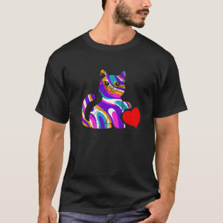 Kitten Rainbow Cat Animal Colourful Love Cats T-Shirt