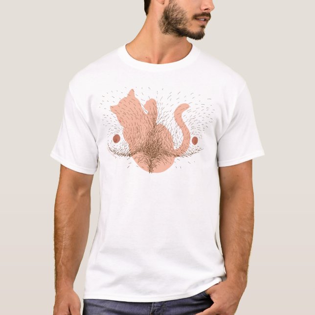 Kitten-Shaped Tan Line Tee | Skin Tone Light (Front)