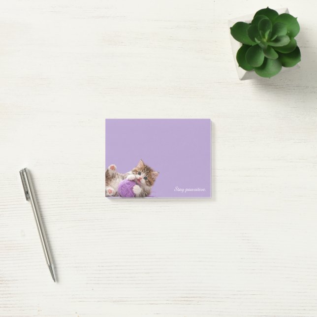 Kitten Stay Pawsitive Sticky Notes (Office)