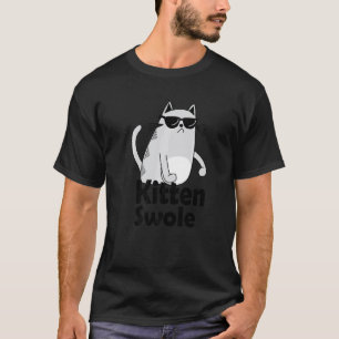 Kitten Swole Cool Cat Weightlifting Fitnesstrainin T-Shirt