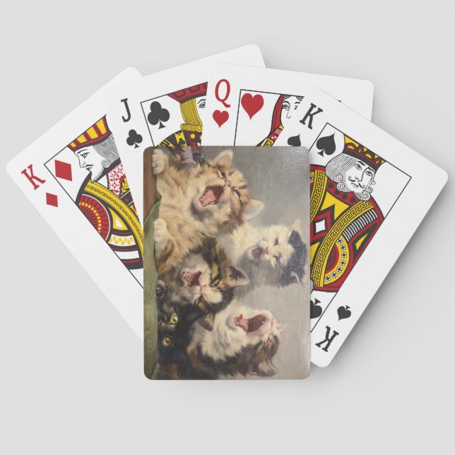 Kitten Symphony by Julius Adam II Playing Cards (Back)
