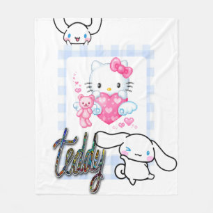 Kitten Teddy  Fleece Blanket