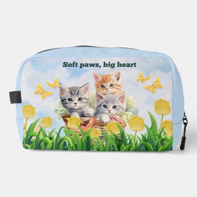 Kitten Theme Toiletry Bag (Front)