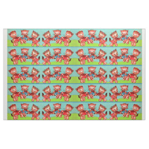 kitten violinists trio print fabric