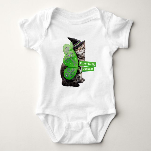 Kitten Witch Fairy Baby Bodysuit (Front)