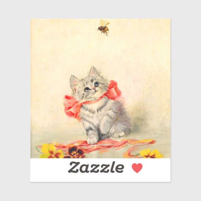 Kitten with a Red Ribbon (Sheet)