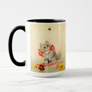 Kitten with a Red Ribbon Mug