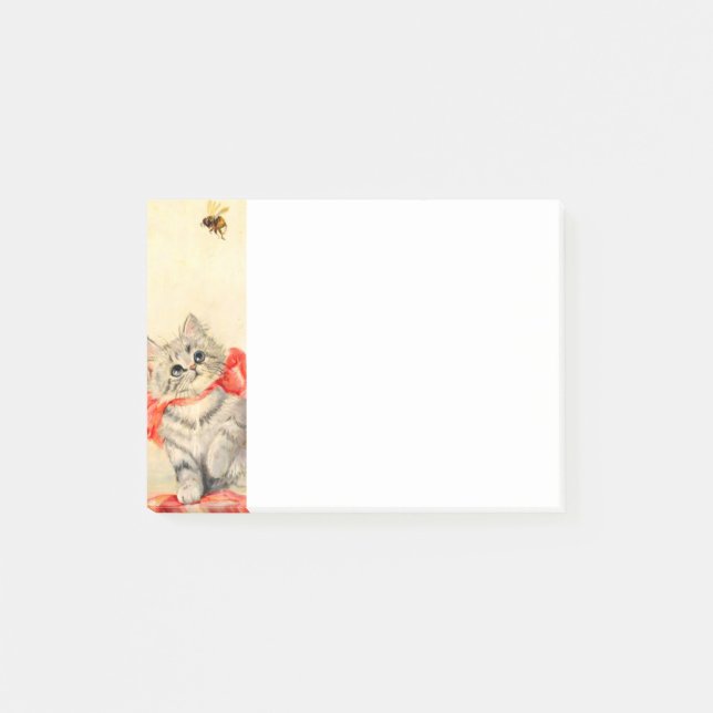 Kitten with a Red Ribbon Post-it Notes (Front)