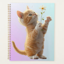Kitten with flower