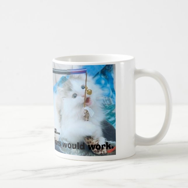 kitten with lips, see ma...I knew those injecti... Coffee Mug (Right)