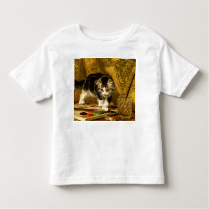 Kitten with Paint and Brushes Toddler T-Shirt