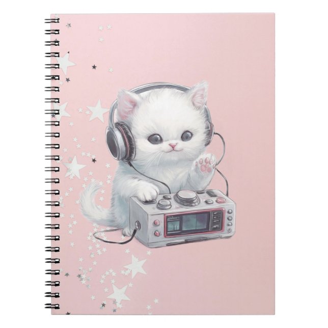 kitten with radio notebook (Front)