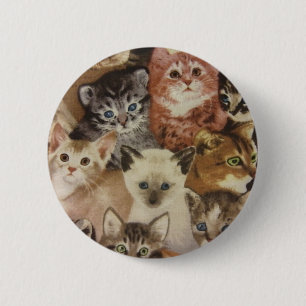 Kittens 6 Cm Round Badge