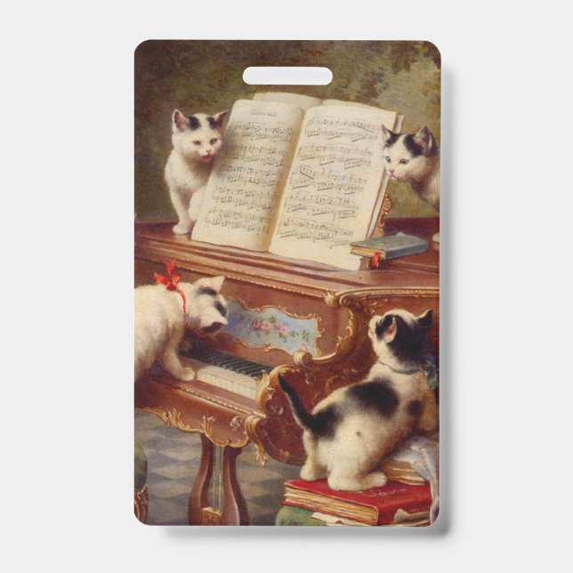 Kittens and Piano ID Badge (Front)