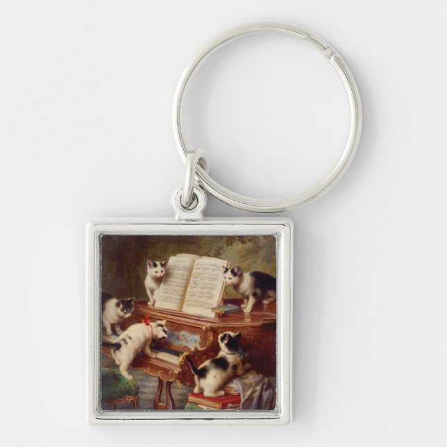 Kittens and Piano Key Ring (Front)