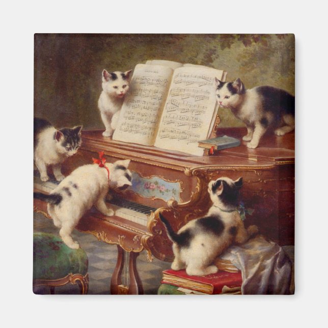 Kittens and Piano Magnet (Front)