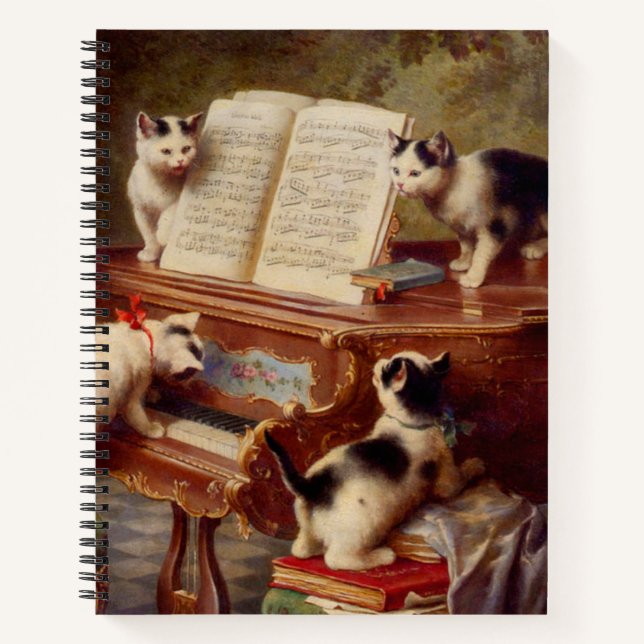 Kittens and Piano Notebook (Front)