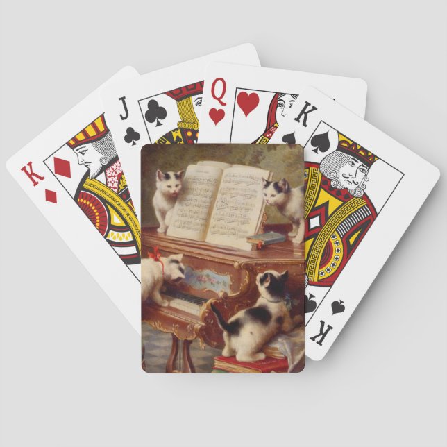 Kittens and Piano Playing Cards (Back)