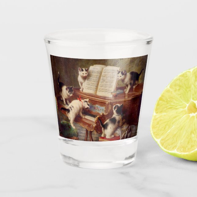 Kittens and Piano Shot Glass (Front)