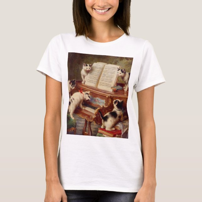 Kittens and Piano T-Shirt (Front)