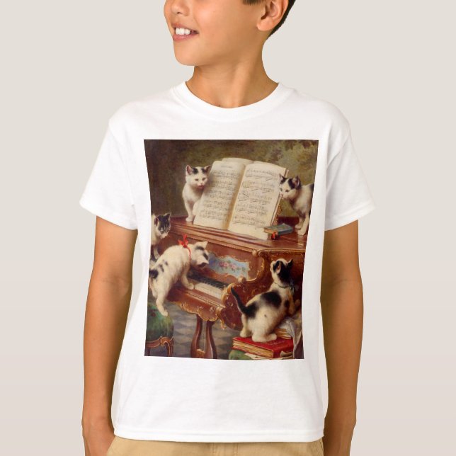 Kittens and Piano T-Shirt (Front)