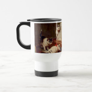 Kittens and Piano Travel Mug