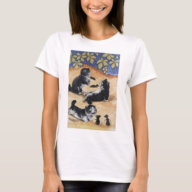 Kittens and Rats, Louis Wain T-Shirt (Front)