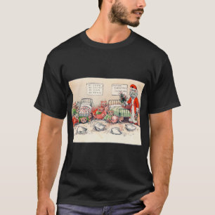 Kittens and Santa Cat, Louis Wain T-Shirt