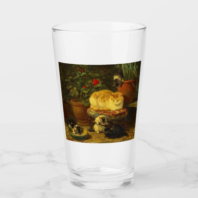 Kittens at Play Glass (Front)