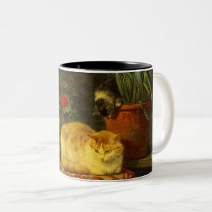 Kittens at Play Two-Tone Coffee Mug