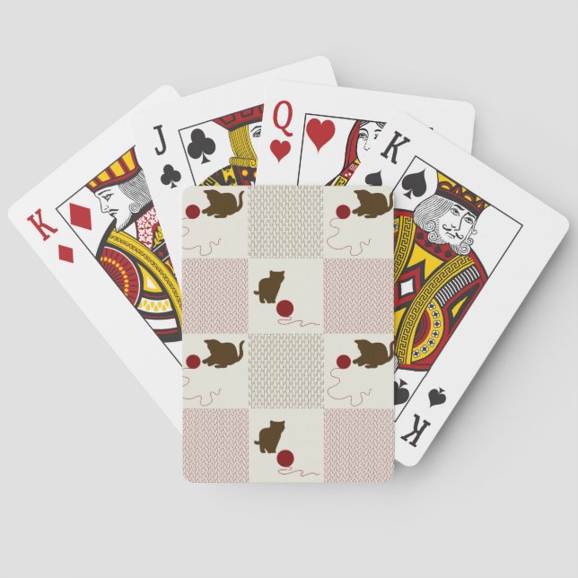 Kittens Backgrounds Playing Cards (Back)